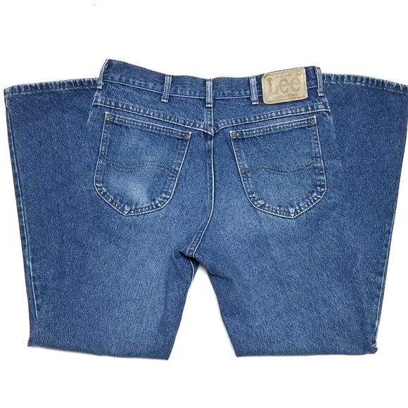 VINTAGE 70s Lee High Rise Union Made Bootcut Jeans - Picture 8 of 11